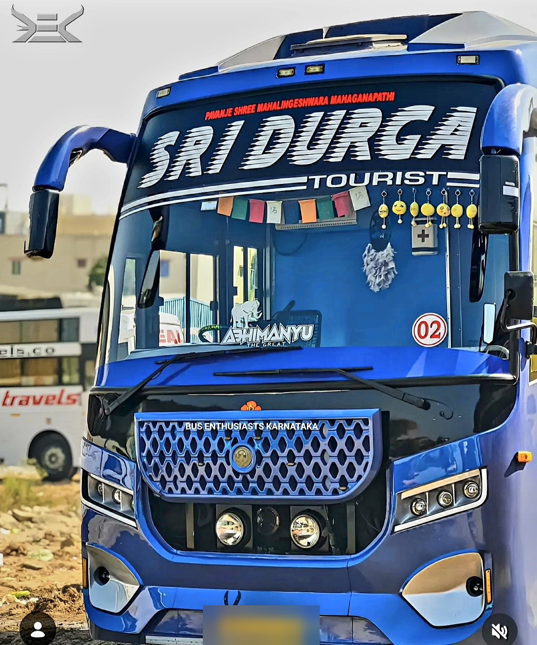 Sri Durga Tourist coach front view